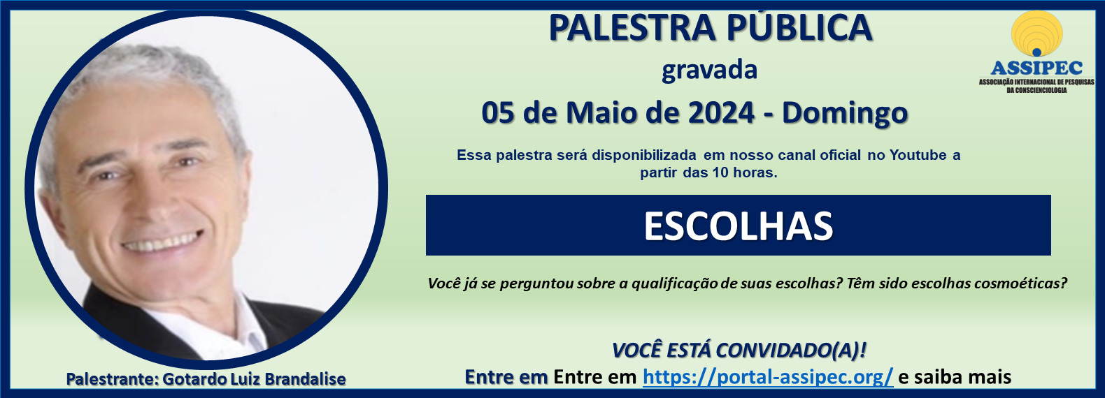 site PALESTRA - ESCOLHAS Gotardo Luiz Brandalise